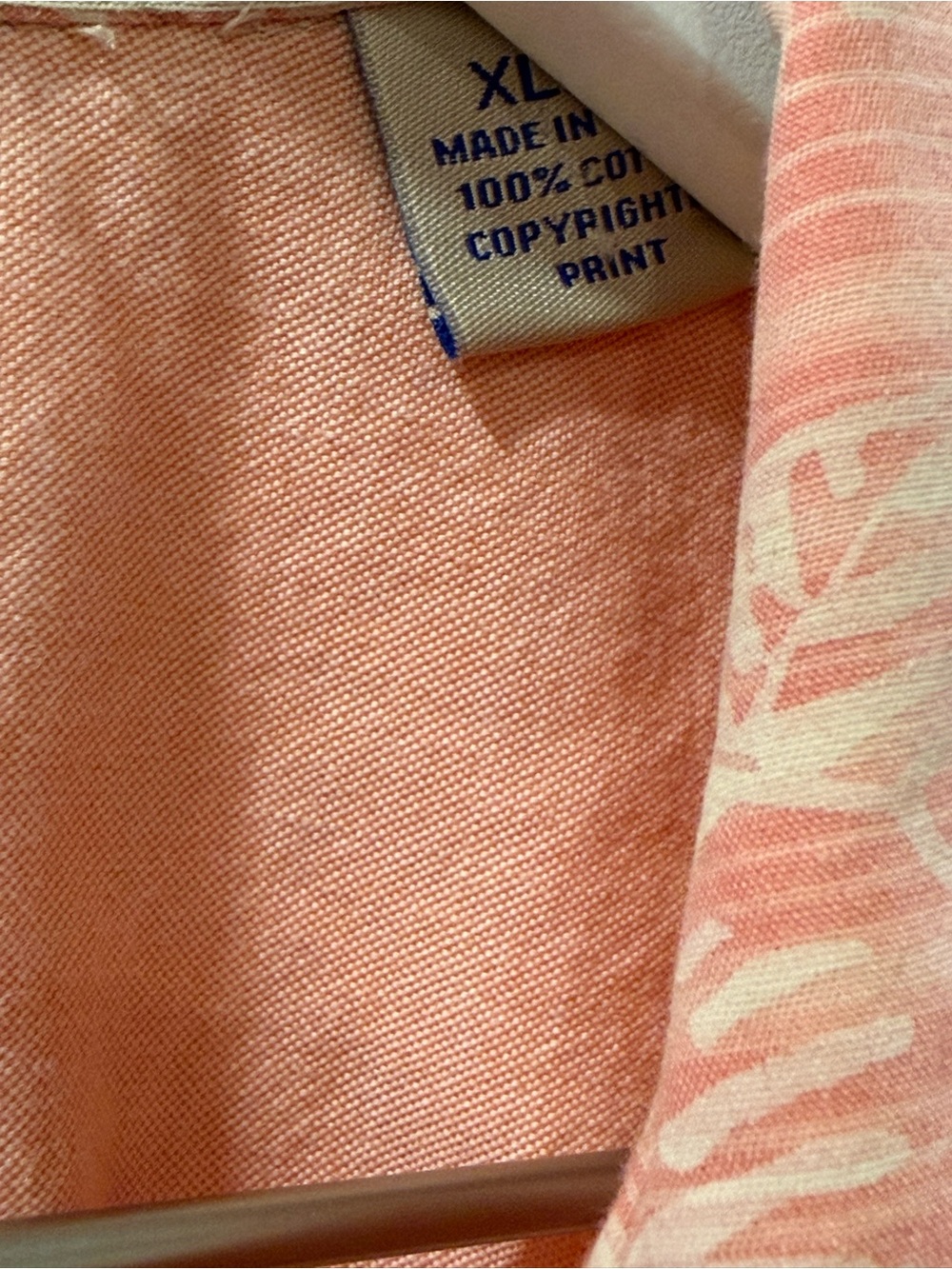5 for $25!! Tommy Bahama Pink/Salmon Palm Print, Tropical Camp Shirt XL - Picture 7 of 14